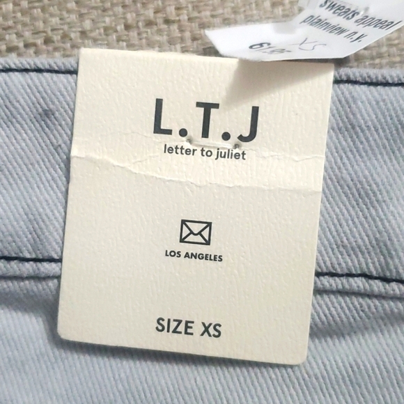 Letter To Juilet Los Angeles High waisted Jeans Shorts Gray nwt - Picture 8 of 8
